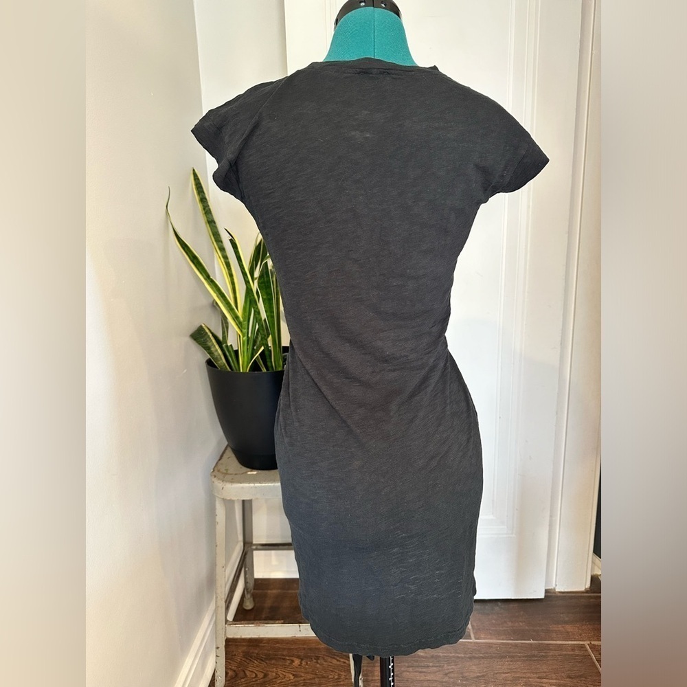 J crew XXS Short-sleeve striped tie-waist T-shirt dress black - Picture 8 of 12
